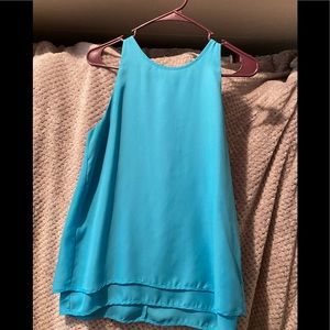 Teal sleeveless Top